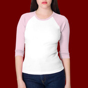 4353 Baby Rib 3/4 Sleeve Raglan