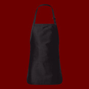 Full-Length Apron with Pouch Pocket