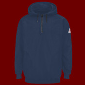 Pullover Hooded Fleece Sweatshirt Quarter-Zip