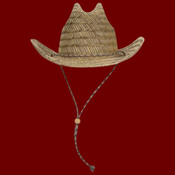 OTTO CAP Straw Cowboy Hat w/Adjustable Cord