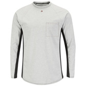 Men's Long Sleeve FR Two-Tone Base Layer with Concealed Chest Pocket - EXCEL FR