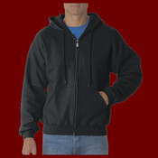 DryBlend® Adult Full-Zip Hooded Sweatshirt 12600 LEDD