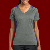 Ladies Heather Colorblock Contender ™ V Neck Tee
