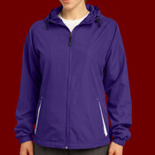Ladies Colorblock Hooded Raglan Jacket
