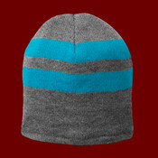 Fleece Lined Striped Beanie Cap