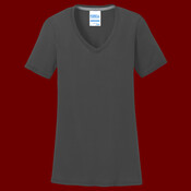 Ladies Essential Blended Performance V Neck Tee