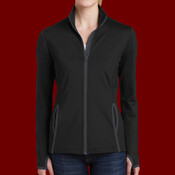 Ladies Sport Wick ® Stretch Contrast Full Zip Jacket