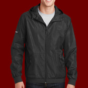 Embossed Hooded Wind Jacket