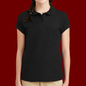 Girls Silk Touch Peter Pan Collar Polo