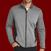 Full Zip Heather Stretch Fleece Jacket