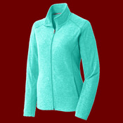 Ladies Heather Microfleece Full Zip Jacket