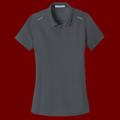 Ladies Pinpoint Mesh Zip Polo