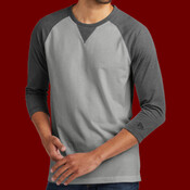 ® Sueded Cotton Blend 3/4 Sleeve Baseball Raglan Tee