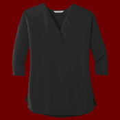Ladies Concept 3/4 Sleeve Soft Split Neck Top