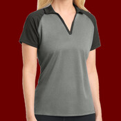 Ladies PosiCharge ® RacerMesh ® Raglan Heather Block Polo
