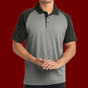 PosiCharge ® RacerMesh ® Raglan Heather Block Polo