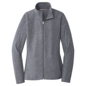 Ladies Heather Microfleece Full Zip Jacket