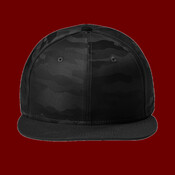 Camo Flat Bill Snapback Cap