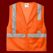 Ansi 107 Class 2 Mesh Zippered Vest