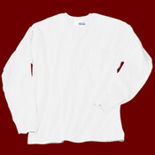 Heavyweight 100% Cotton Long Sleeve T Shirt with Pocket