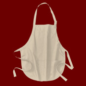 Medium Length Apron with Pouch Pockets