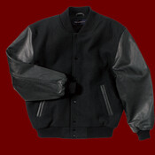 Wool and Leather Letterman Jacket