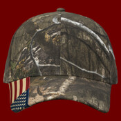 Camo Woven USA Flag Cap