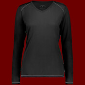 Ladies Super Soft-Spun Poly Long Sleeve Tee