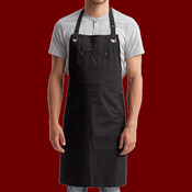 Barley Contrast Stitch Recycled Bib Apron