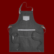 Domain Contrast Denim Bib Apron