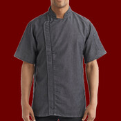 Unisex Zip-Close Short Sleeve Chef's Coat