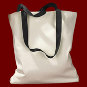Canvas Tote with Contrast-Color Handles