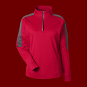 Women's Market Snag Protect Mesh Colorblock Quarter-Zip Pullover