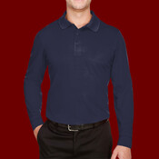 Men's Tall CrownLux Performance® Plaited Long Sleeve Polo