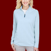 Women's CrownLux Performance® Clubhouse Micro-Stripe Quarter-Zip Pullover