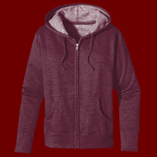 Women's Heathered Full-Zip Hooded Sweatshirt