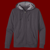 Unisex Heathered Full-Zip Hooded Sweatshirt
