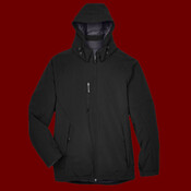 Men's Glacier Insulated Three-Layer Fleece Soft Shell Hood Jacket with Detachable Hood
