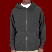 Unisex Max Heavy Fleece Garment-Dyed Double-Zip Hooded Sweatshirt