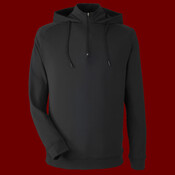 Unisex Vandyke Quarter-Zip Hooded Pullover