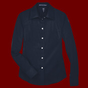 Women's Crown Collection® Solid Stretch Twill Woven Dress Shirt