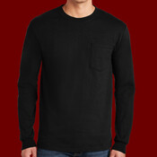 Ultra Cotton ® 100% US Cotton Long Sleeve T Shirt with Pocket