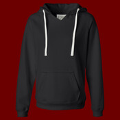 Women's Sueded V-Neck Hooded Sweatshirt