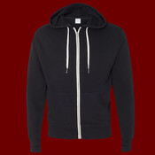 Unisex Heathered French Terry Full-Zip Hooded Sweatshirt