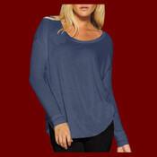Women’s Flowy 2x1 Ribbed Long Sleeve Tee