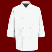 Eight Pearl Button Chef Coat