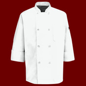 Eight Pearl Button Chef Coat with Thermometer Pocket