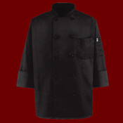 Black Knot Button Chef Coat