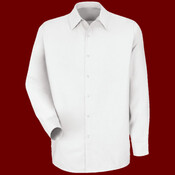 Men's Specialized Pocketless Poplin Long Sleeve Work Shirt