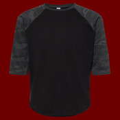 Youth Baseball Fine Jersey Three-Quarter Sleeve Tee